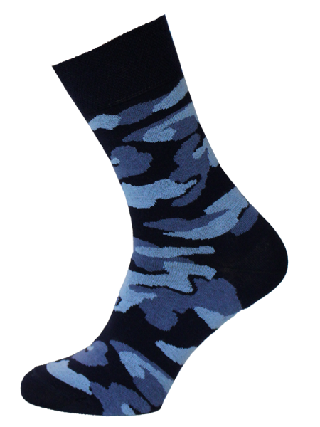 Herren Socken mit camouflage Muster  blau camouflage